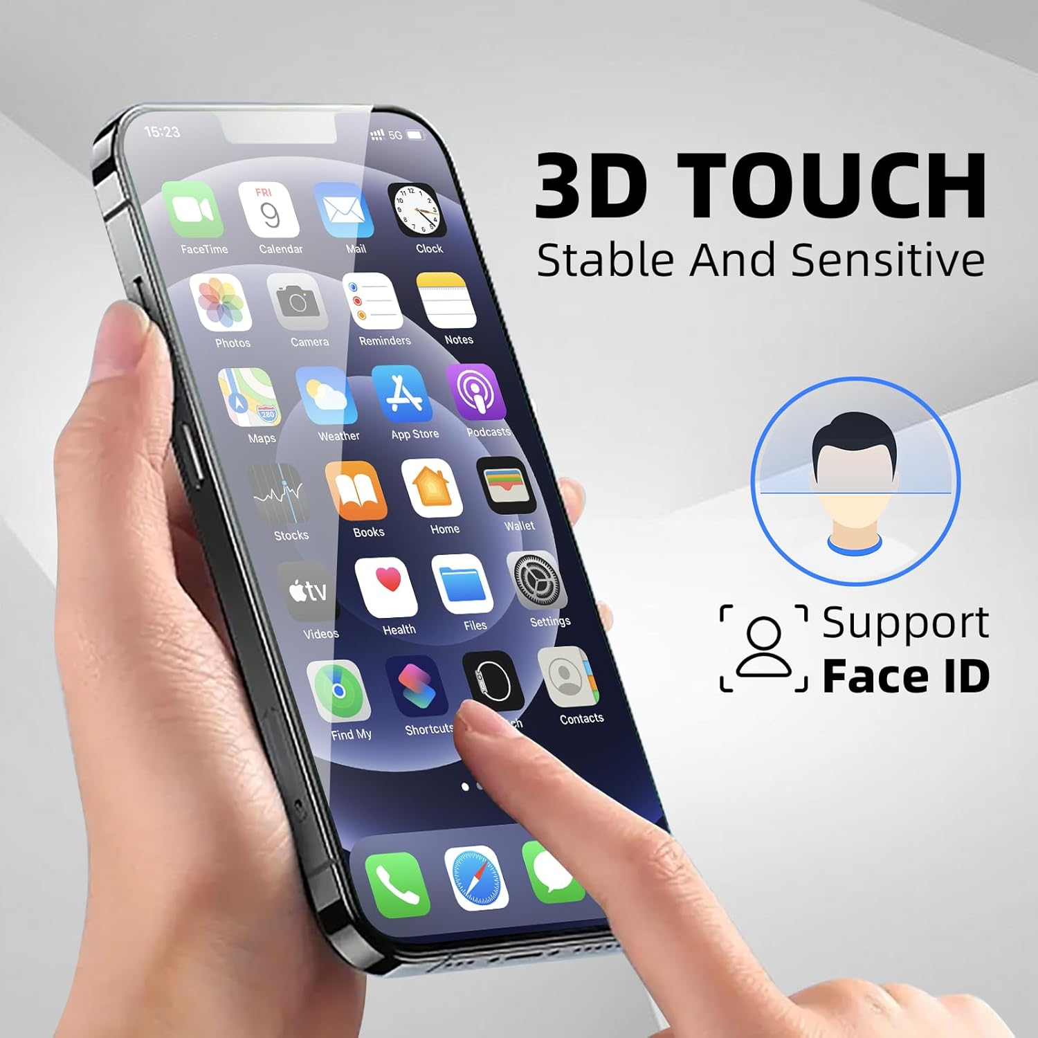 DTD Screen for Iphone 12 Pro Max 6.7 Inches LCD COF Full HD Touch Screen Digitizer Assembly with Complete Repair Kit Waterproof Adhesive Screen Protector for A2342, A2410, A2412, A2411 image number 5