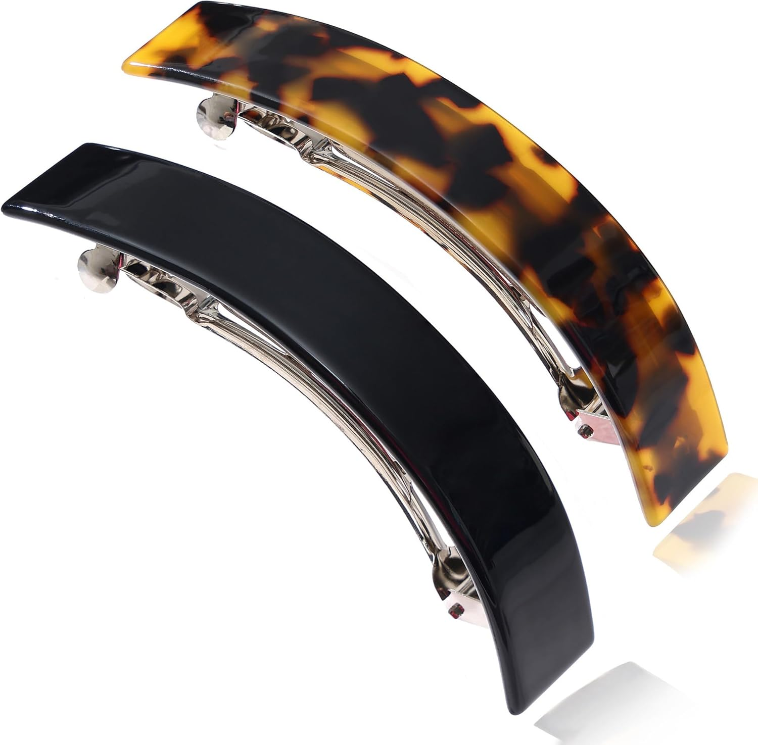 FSMILING Pack of 2 Women'S Large Hair Clips, Thick Hair, French Hair Clip, Automatic Hair Clips for Women, Thin Hair