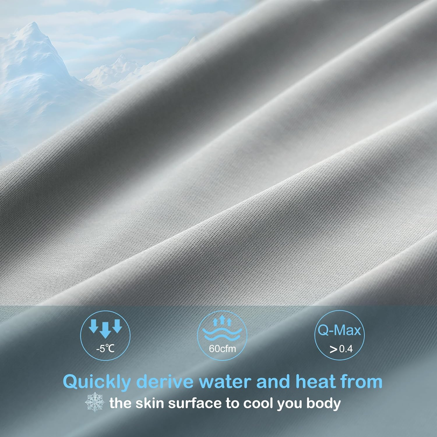 ACCURATEX Cooling Comforter Queen Size,Q-Max > 0.45 Arc-Chill Cooling Blanket, Lightweight Cool Blankets for Hot Sleepers and Night Sweats, Silky Soft Breathable Summer Cool Comforter,Grey(228X228) image number 4