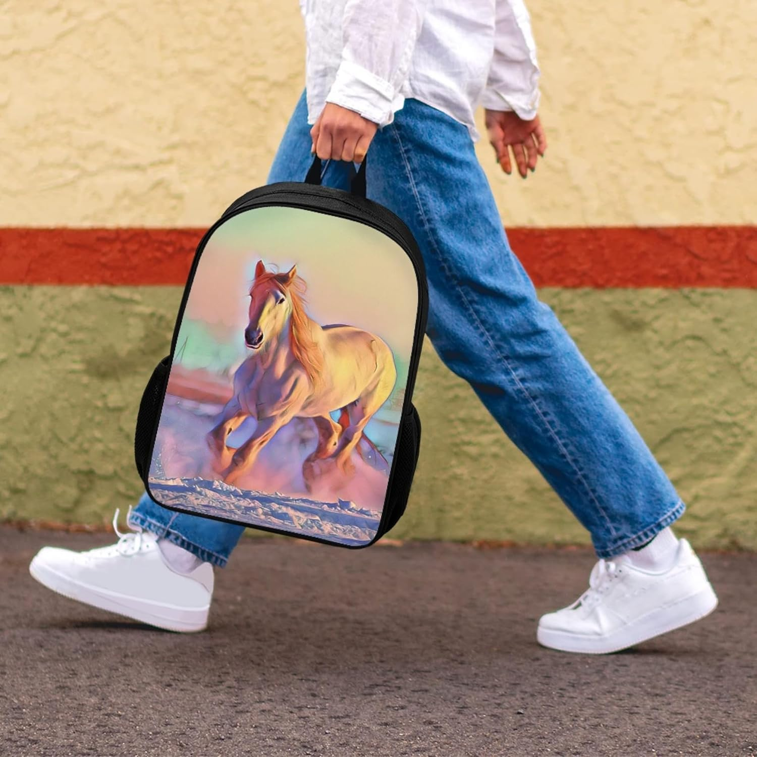 Binienty Schulrucksack F&uuml;r Kinder, Jungen, M&auml;dchen, Teenager, Leicht, B&uuml;chertasche, Laptop-Rucksack, L&auml;ssiger Tagesrucksack - Blue Wolf image number 7