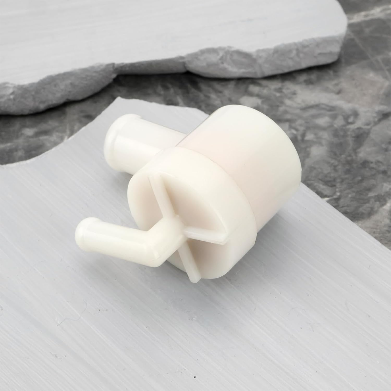 Emagtech 2Pcs Horizontal Engines Fuel Filter Compatible with Briggs & Stratton 808116S Compatible with Vanguard Twins White