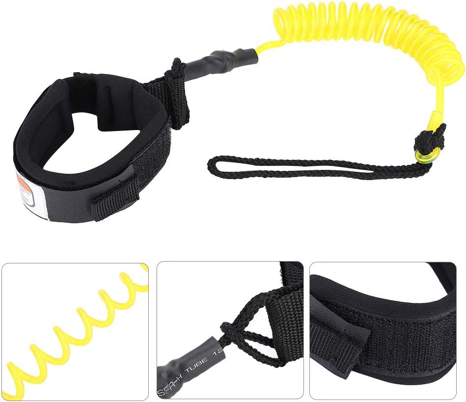 Lightweight Leg Leash, Board Leash, for Bodyboard (Yellow) image number 3