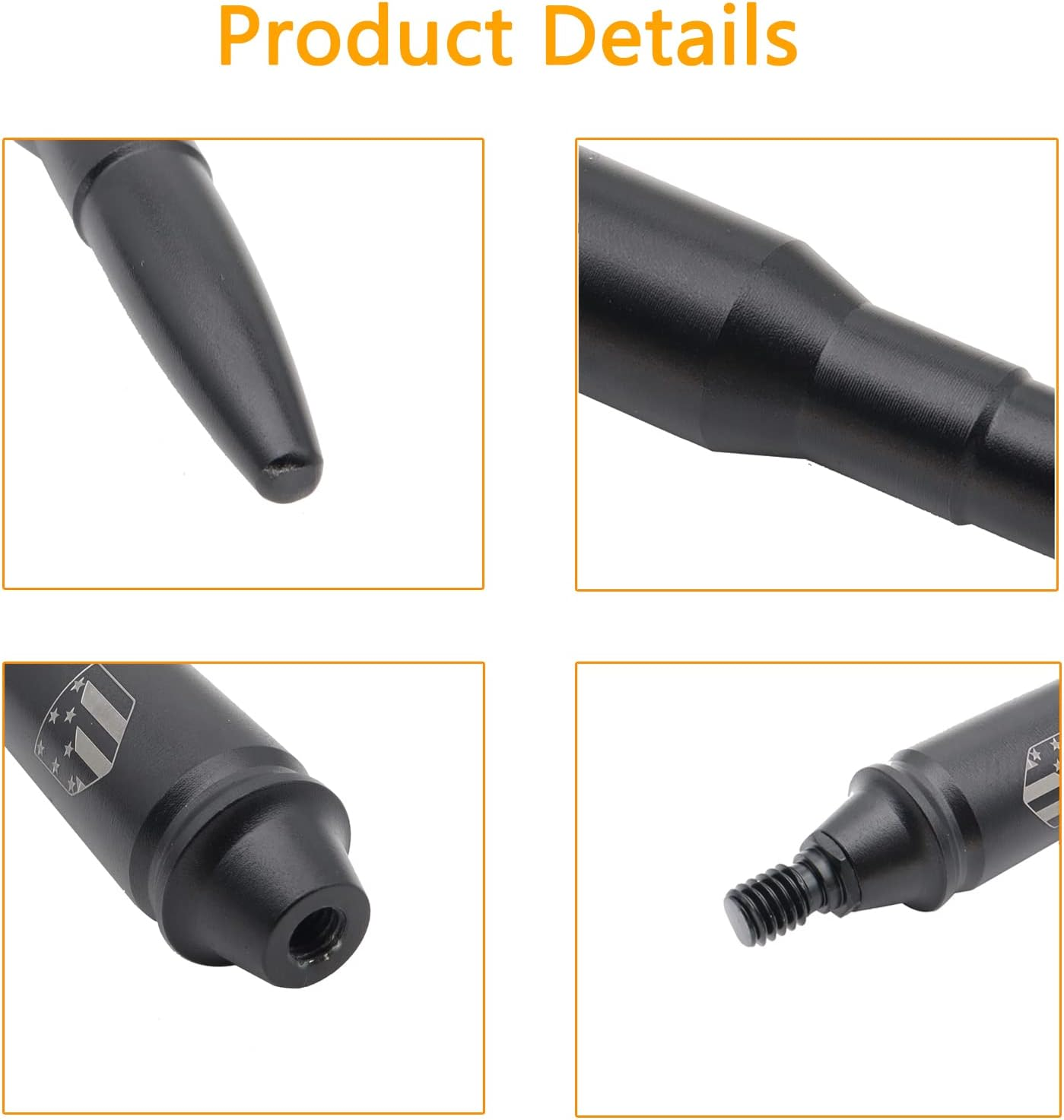 5.7 Inch Black Antenna Mast for JEEP WRANGLER JK/JL 2007-2022 GLADIATOR Sahara Rubicon Sport 2020-22 image number 3