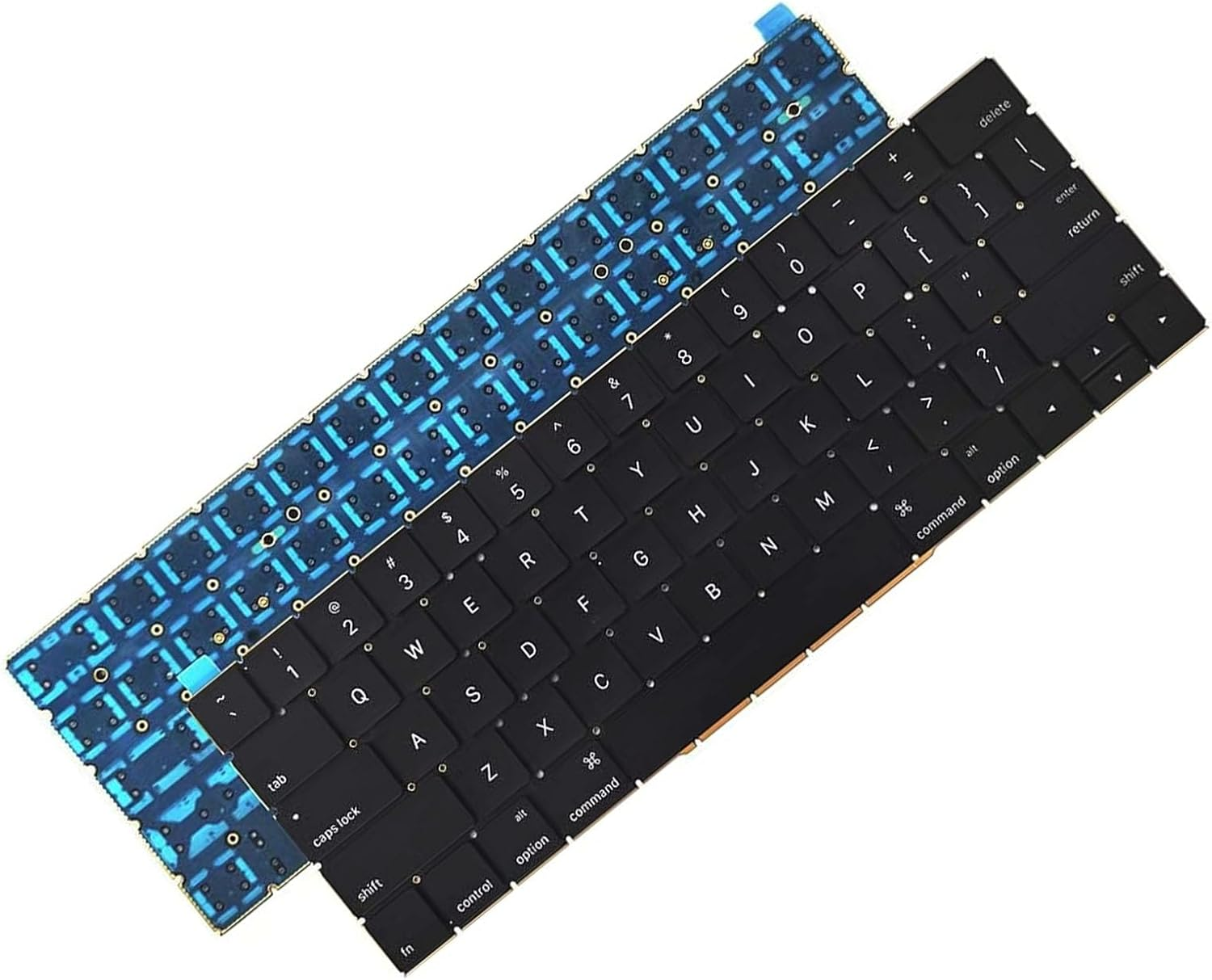 New US Keyboard with Flex Cable + Screw Kit Replacement for Macbook Pro Retina Display (Touch Bar) Late 2016-Mid 2017 13 Inch A1706 15 Inch A1707 EMC 3071 3163 3072 3162 Keyboard US Layout