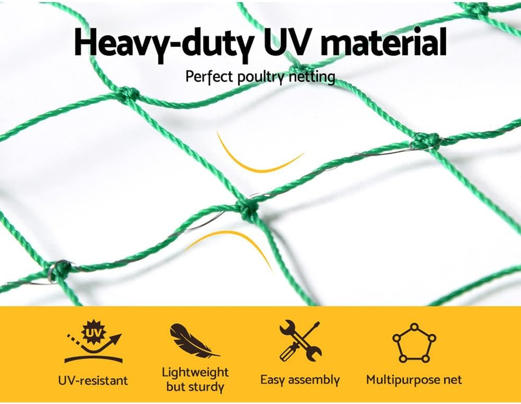 I.Pet Chicken Fence, 2500 X125Cm Electric Wire Poultry Fencing Mesh Chickens Coop Cage Rabbit Hutch Pet Enclosure Duck Goose House Animal Barrier, Lightweight Heavy Duty Double Prong with Caps Black image number 1