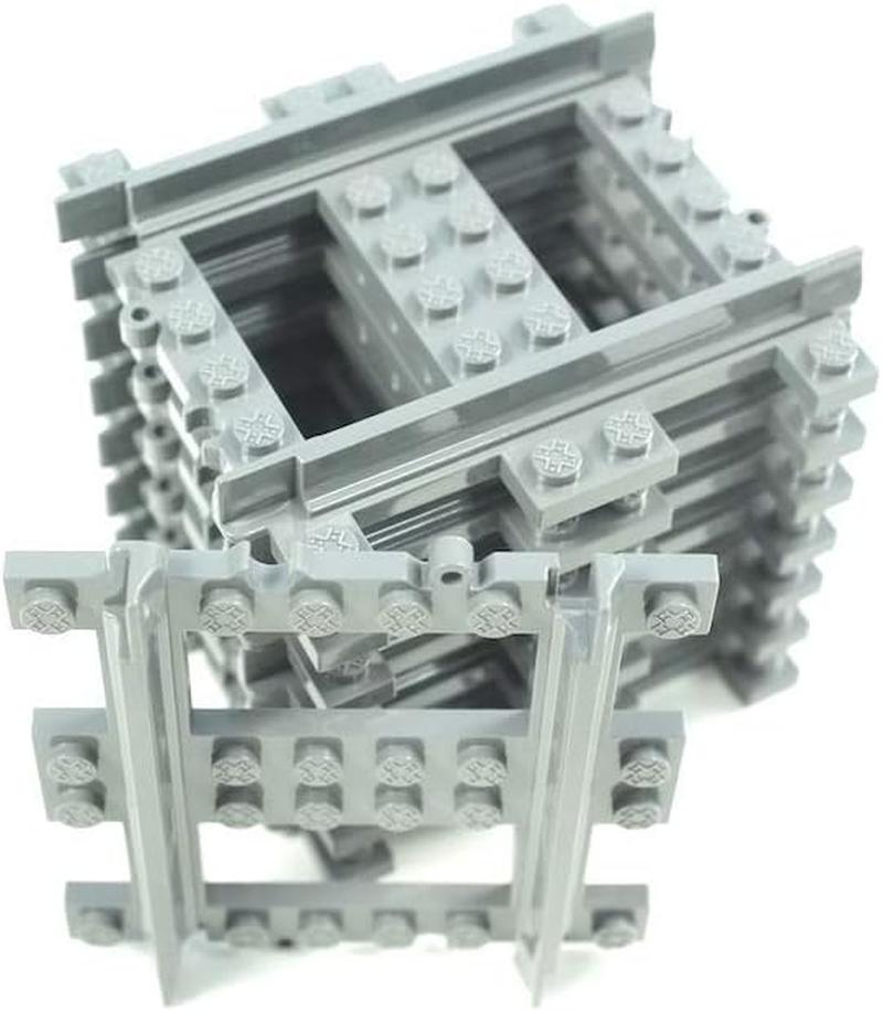 Trixbrix.Eu Half-Length Straight Track Set - 10 Pcs HO Scale Compatible with  City Train Sets