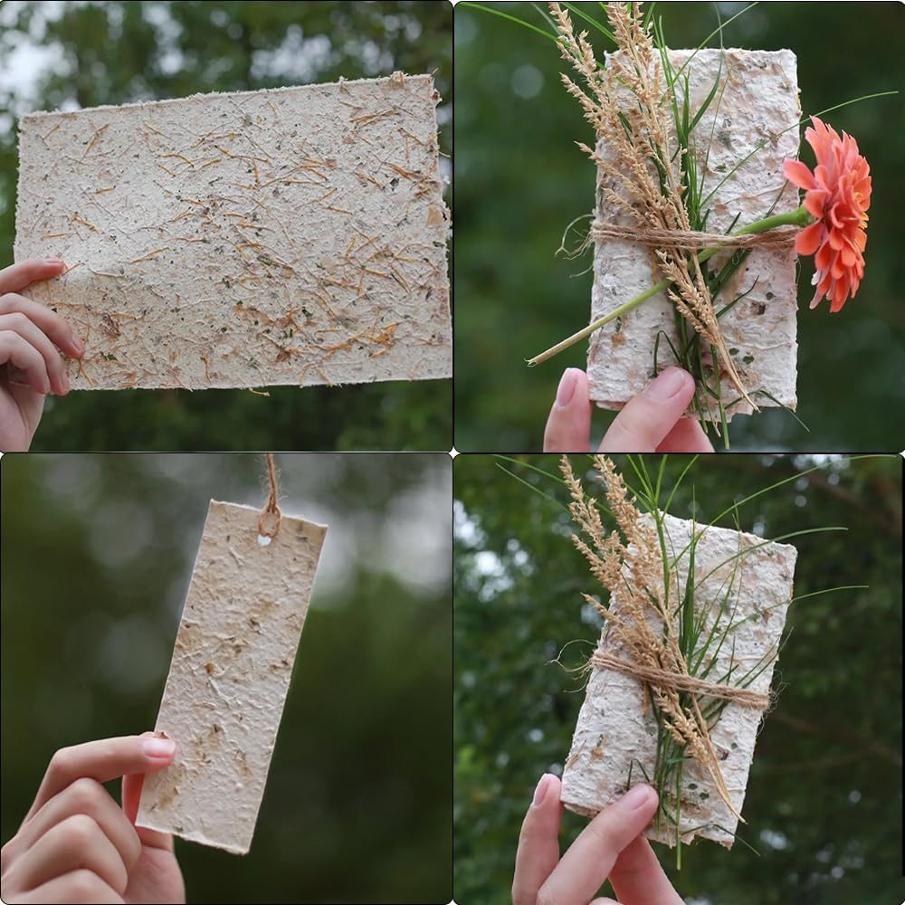 FRAINBOWZ Screen Printing Kit，7.9 X 11.8 Inch Wooden Paper Mold Paper Screen, for DIY Handmade, Flower Specimens, Dried Flowers,Sponge image number 5