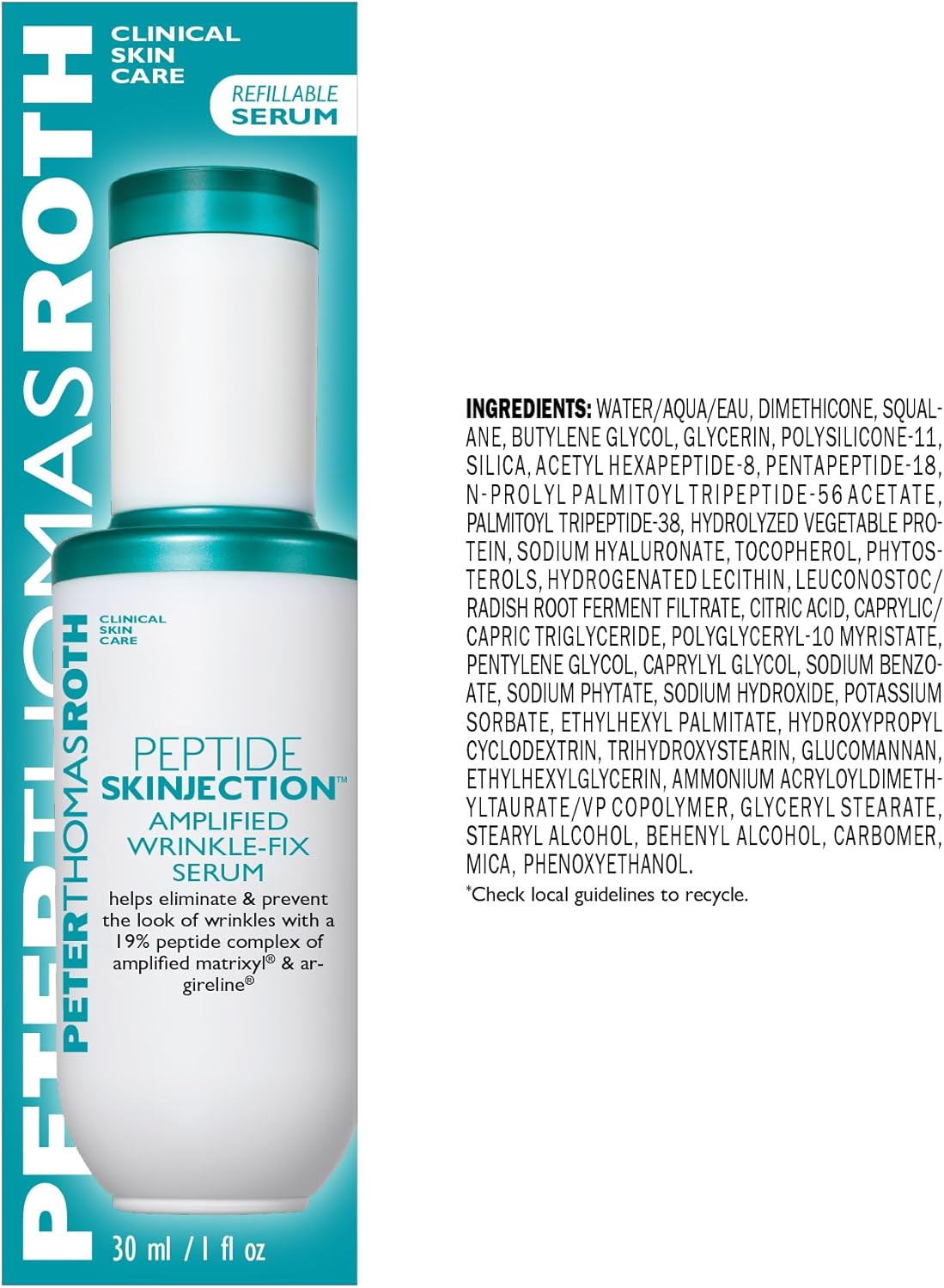 Peter Thomas Roth | Peptide Skinjection Amplified Wrinkle-Fix, Clinically Proven for Anti-Aging and Loss of Firmness, Matrixyl and Argireline, for All Skin Types image number 3