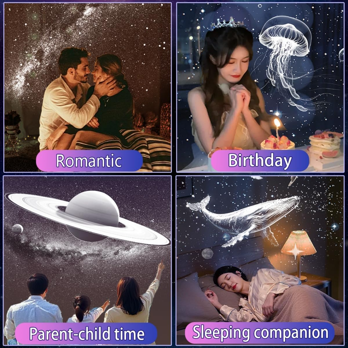 Star Projector, 13 in 1 Meteor Planetarium Lamp, Planetarium Galaxy Projector with Milky Way Moon, Starry Sky Night Light for Kids Adults Bedroom, Ceiling, Home Theater, Christmas, Room Decor image number 5