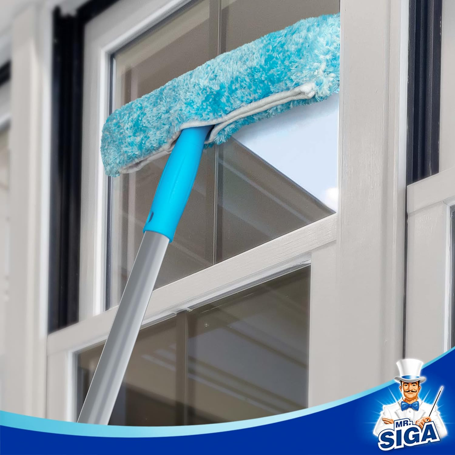 MR.SIGA 54.3 Inch Long Extension Pole, Adjustable 4 Pieces Aluminum Pole for Window Squeegee image number 3