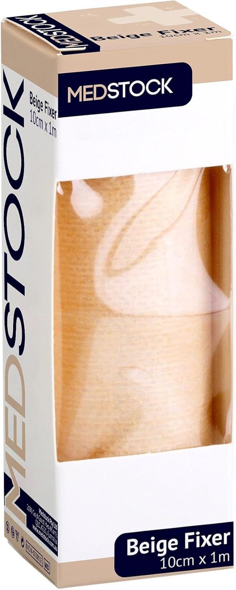 MEDSTOCK Beige Fixer Dressing Roll - 5Cm X 1M | Non-Woven Fabric | Hypoallergenic Adhesive | Secures Primary Dressings & Medical Devices image number 1