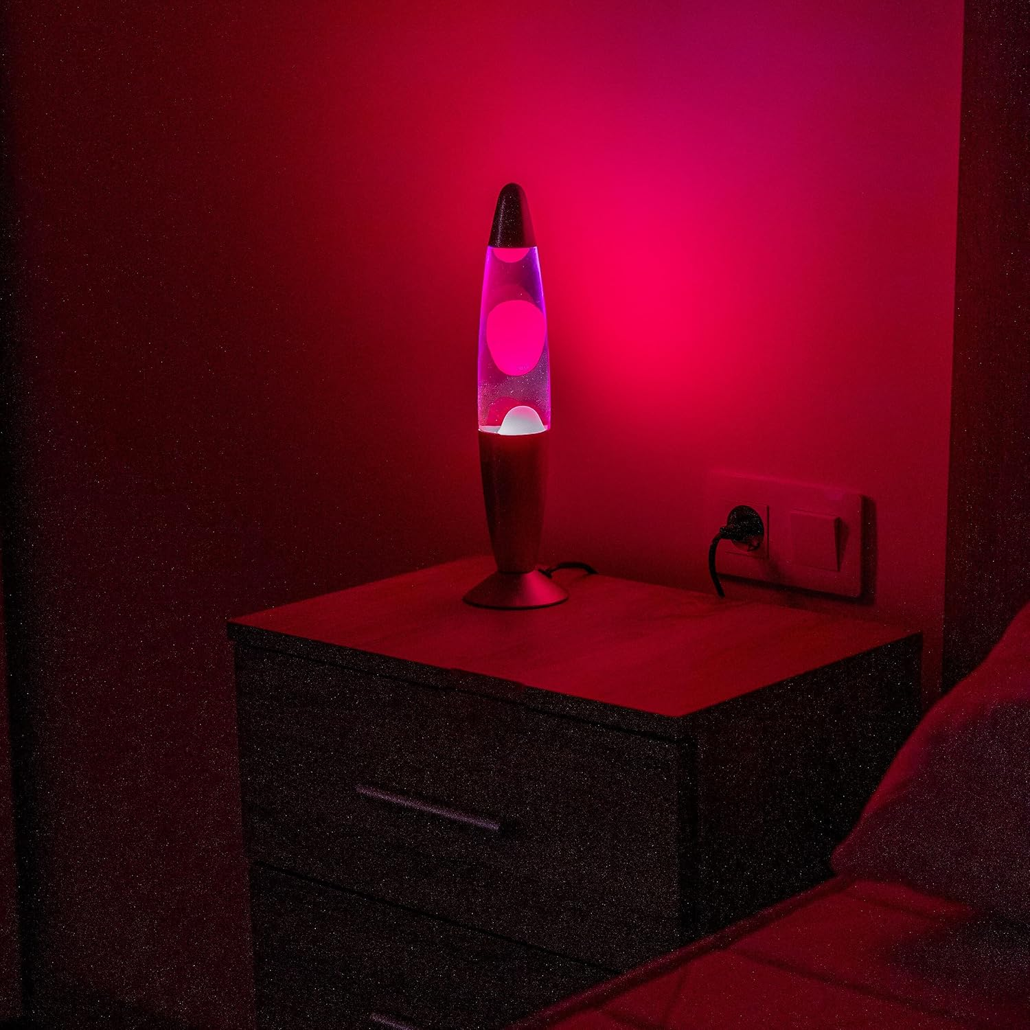 Fisura GIFTMARKET - Red and Purple Lava Lamp. Bedside Lamp with 2 Lights Included. Nice Teen Gift Retro Lamp 34 X 8.5 Cm. image number 6