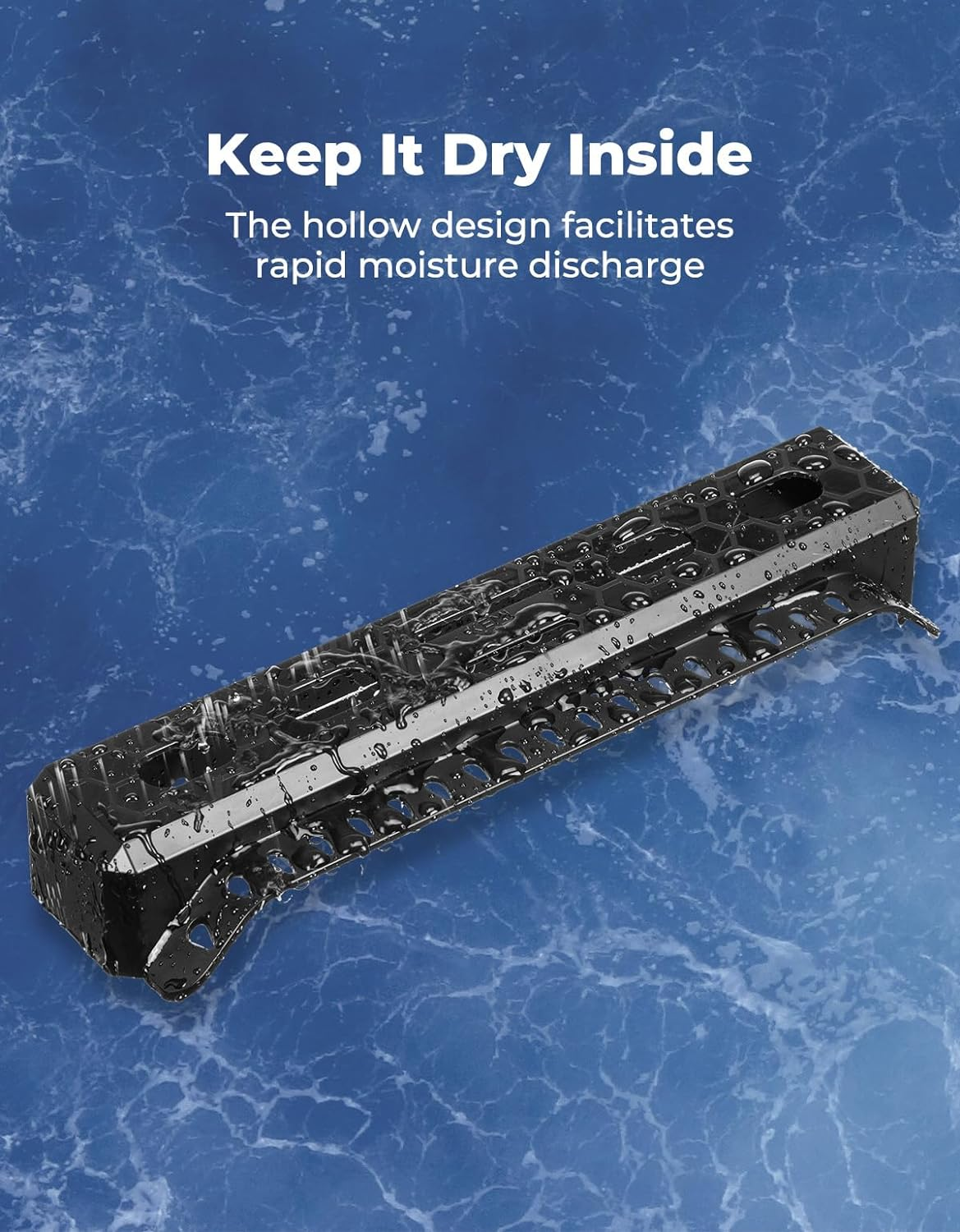 KEMIMOTO Fishing Tool Organizer, ABS Plastic, Boat Caddy, Black, Small, Fishing Rack image number 6