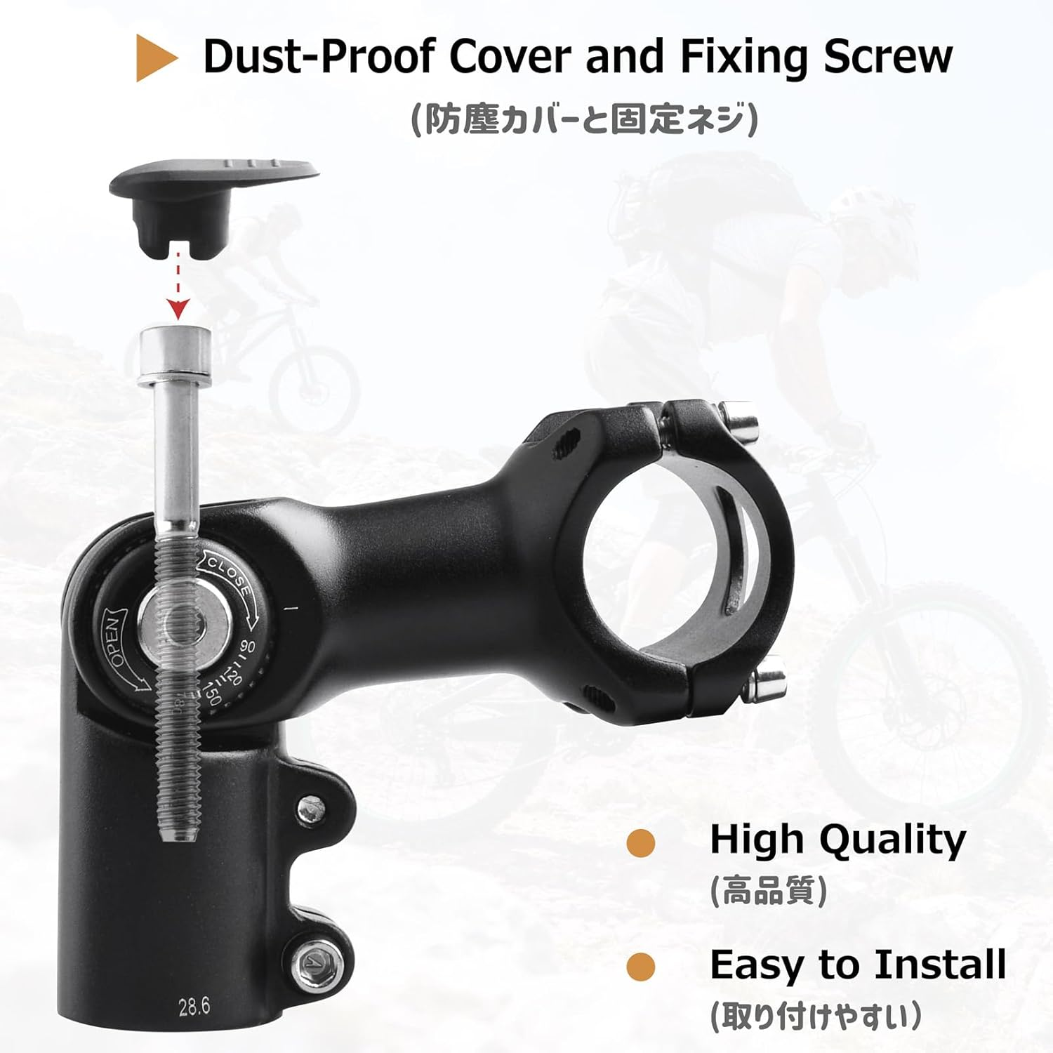 Azarxis Bike Stem Adjustable 0-90 Degree 25.4 31.8Mm Bicycle Handlebar Stem 60 80 93 100Mm for Mountain Bike Road Bike BMX MTB image number 2