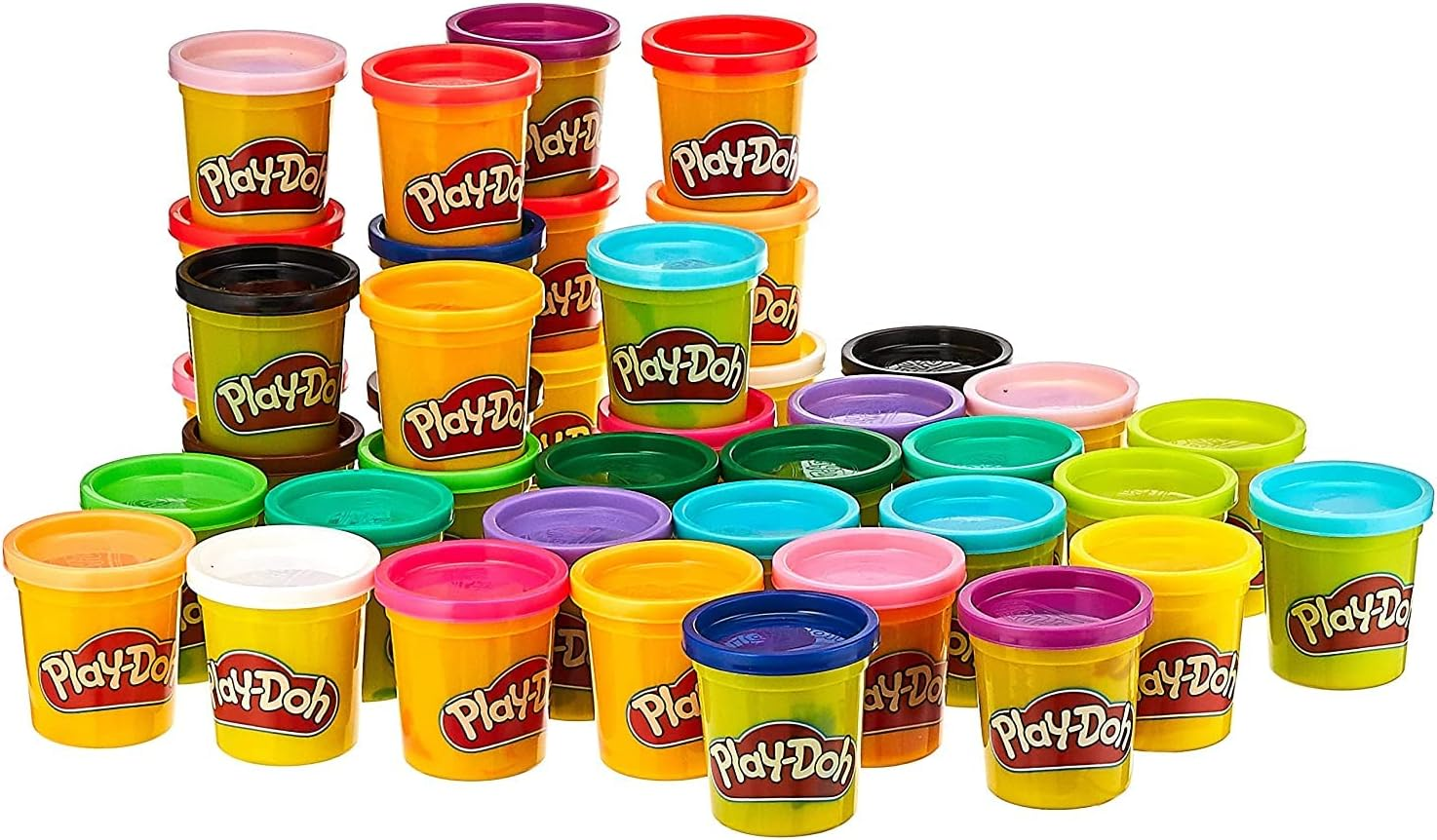 Hasbro Play-Doh Modeling Compound Fantastic 40-Pack of 20 Assorted Colors for Kids 2 Years and Up, Bulk 3-Ounce Cans, Non-Toxic image number 5