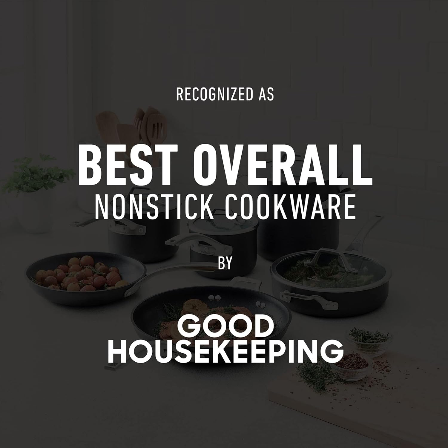 Calphalon Signature Hard Anodized Nonstick Cookware Set, 10-Piece, Grey image number 3