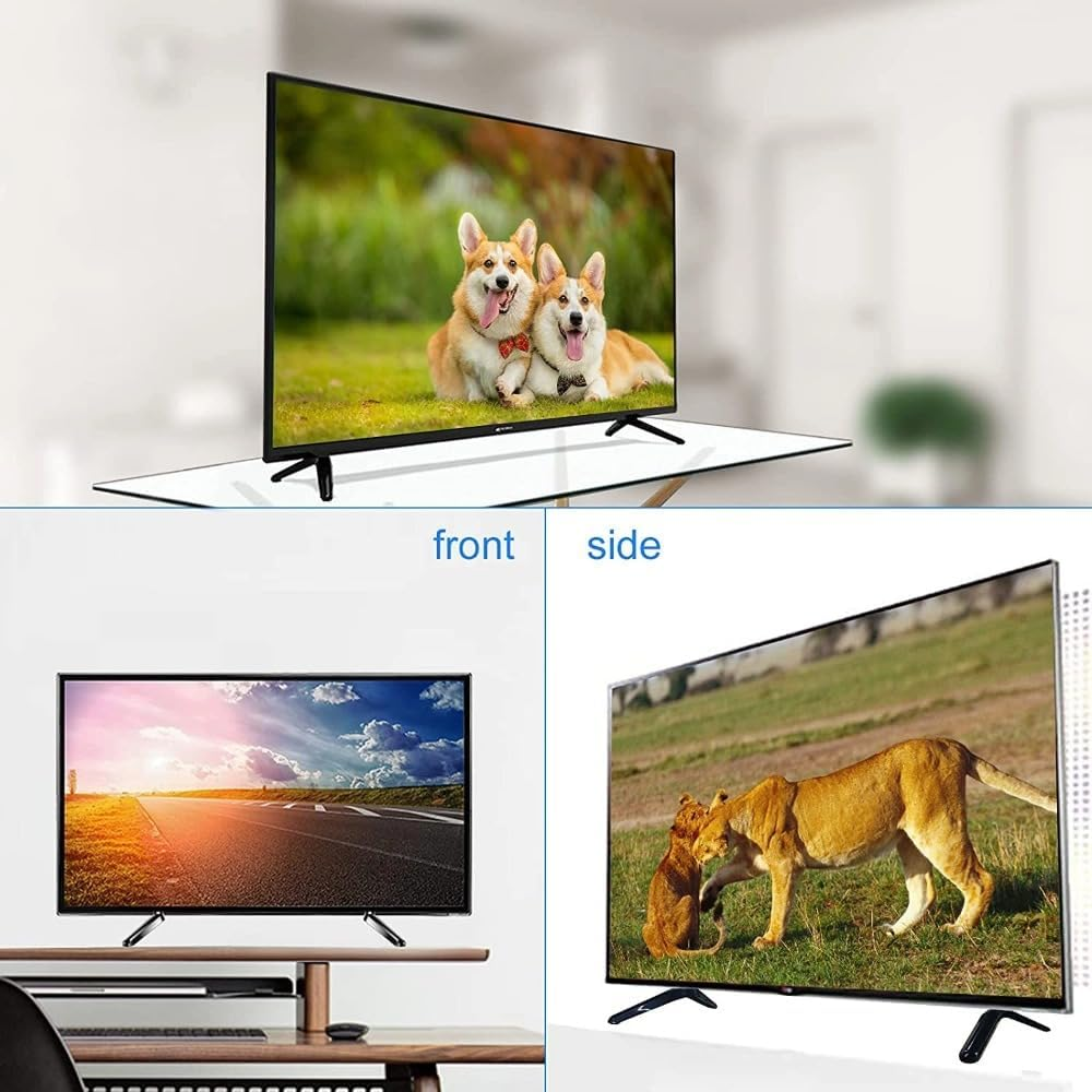 Universal TV Base Stand, TV Stand Tabletop Holder for 32 to 55 Inch Fittings Universal Replacement TV Base Pedestal Feet Mount for LCD Flat Screen TV, Easy to Install image number 4