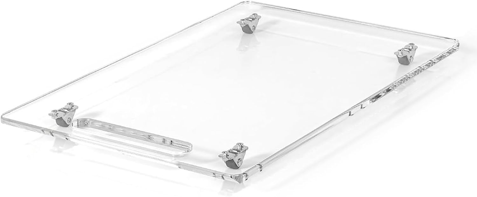 Coffee Maker Slider Tray for Counter - Acrylic Appliance Slider Tray with Rubber Wheels | 14X13In Roller Board Home Kitchen Machine Organizer for Mixer Countertop image number 3