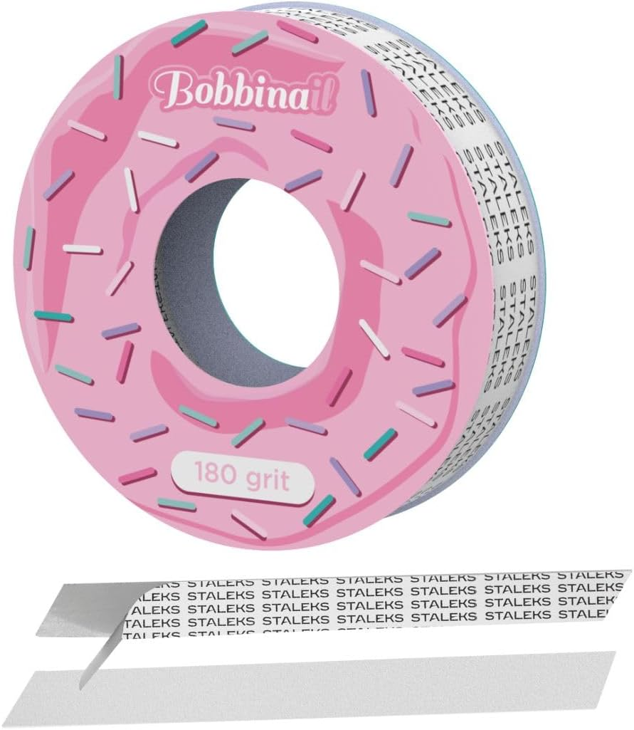 STALEKS PRO Expert Disposable White Abrasive Tape (240 Grit, 7M) Spare Block &ndash; Straight Nail File Spare Roll for Eco-Friendly Manicure & Pedicure image number 1