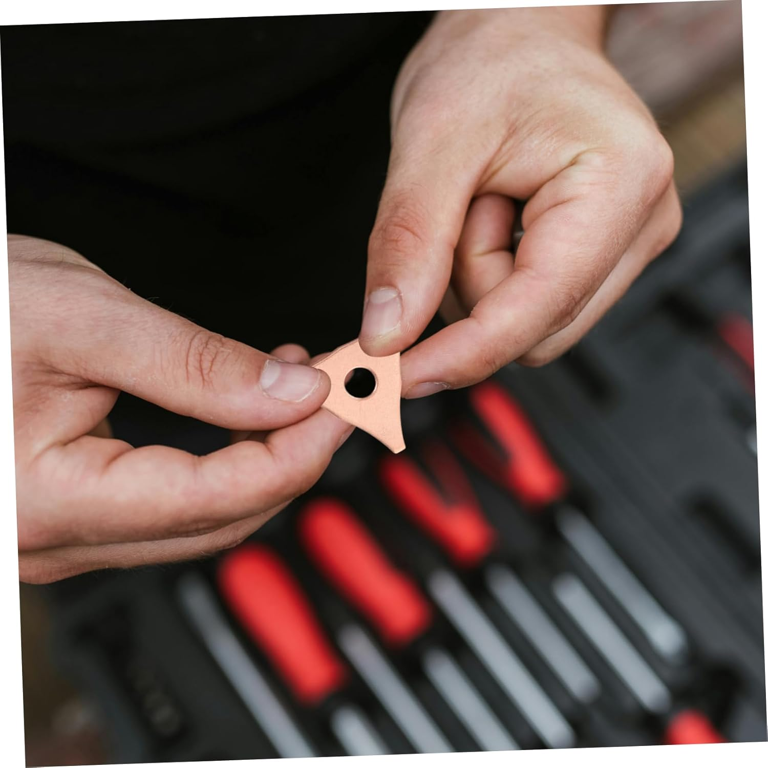 FELTECHELECTR Dent Pulling Ring Washer 100Pcs Triangle Spot Welder Pads for Car Dent Puller Welder Automotive Body Repair Tools Set image number 6