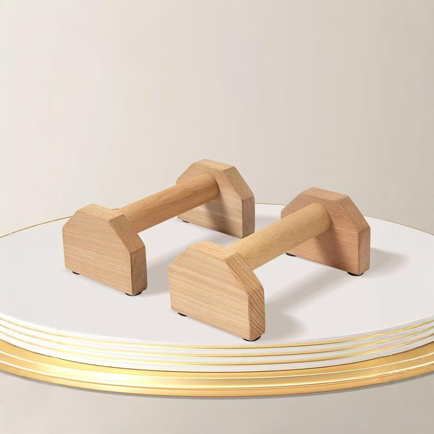 Pushup Bar - Ergonomic Small Wood Non-Slip Base - Home Pushup Bar Stands Grip,For Indoor Office Dorm Apartment image number 5