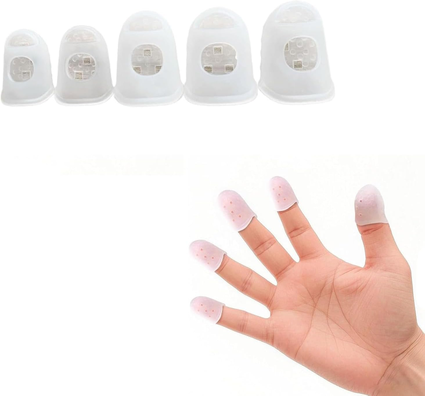 Nail Biting Prevention for Kids | Reusable Silicone Finger Guards to Stop Thumb Sucking Habit | 10Pcs Soft & Comfortable Finger Sleeves Protectors image number 4