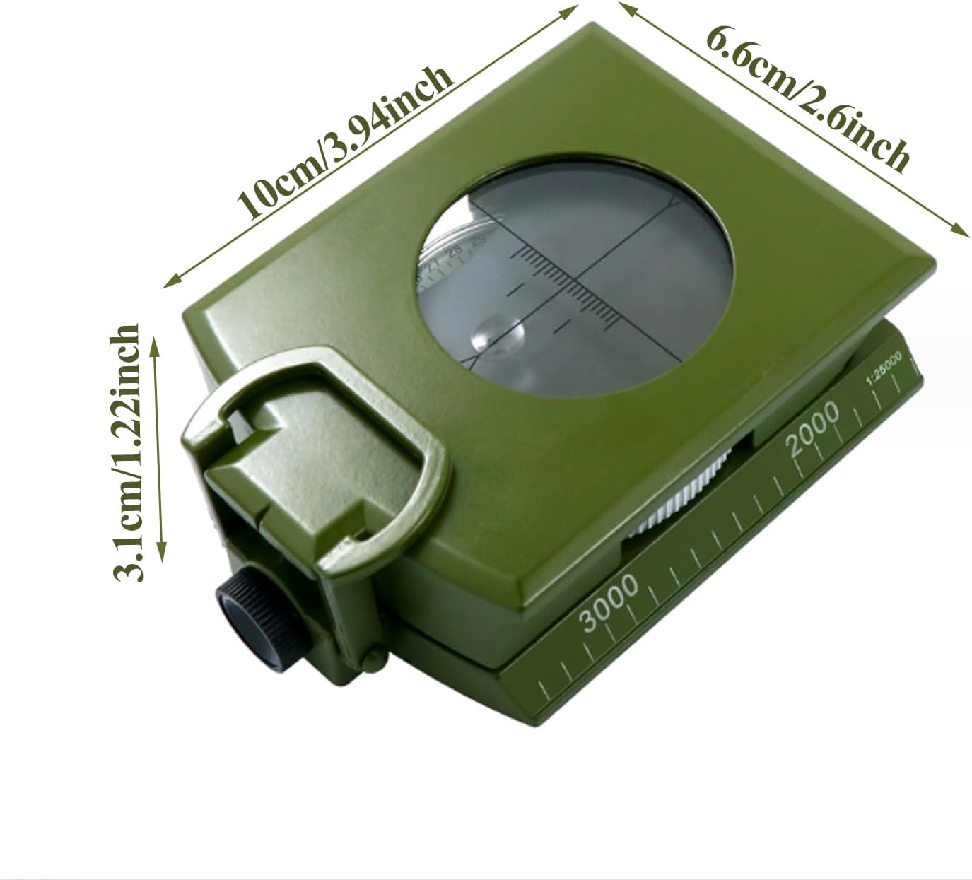 Yotsuba Compass, Miltiary Grade Compass with Lensatic Sighting and Clinometer for Hiking, Camping - Waterproof, Durable. and Pocket-Sized