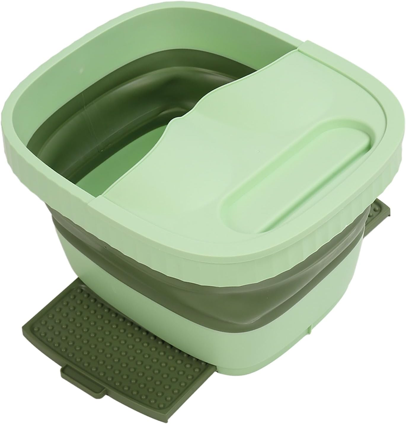 Collapsible Foot Soak Tub, Easy Storage Foldable Foot Soak Tub Massage Function Silicone for Travel (Green) image number 5