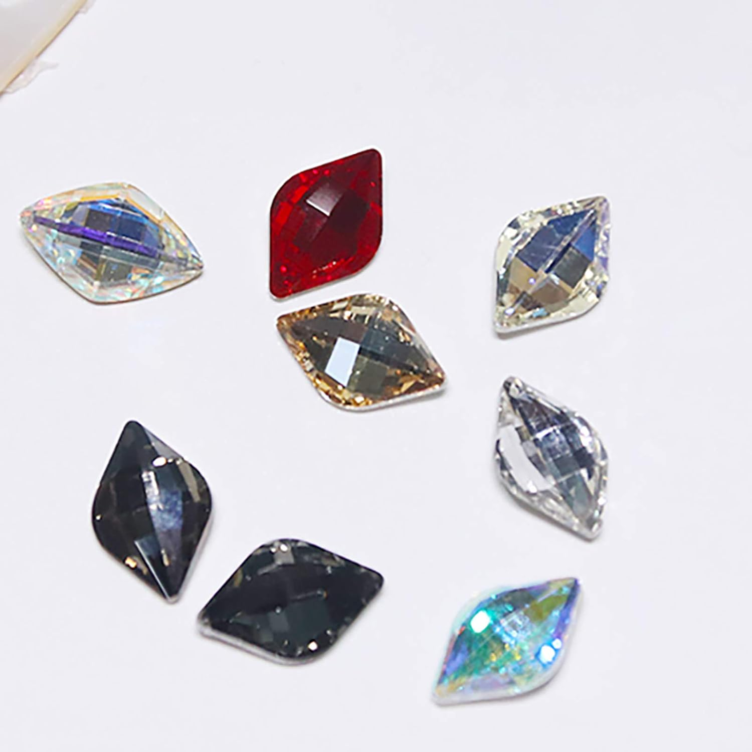 2 Grains Nail Art Rhinestones Nail Gemstone Rhinestone Decorative Nail DIY Sharp Bottom Crystal Diamond Black image number 1