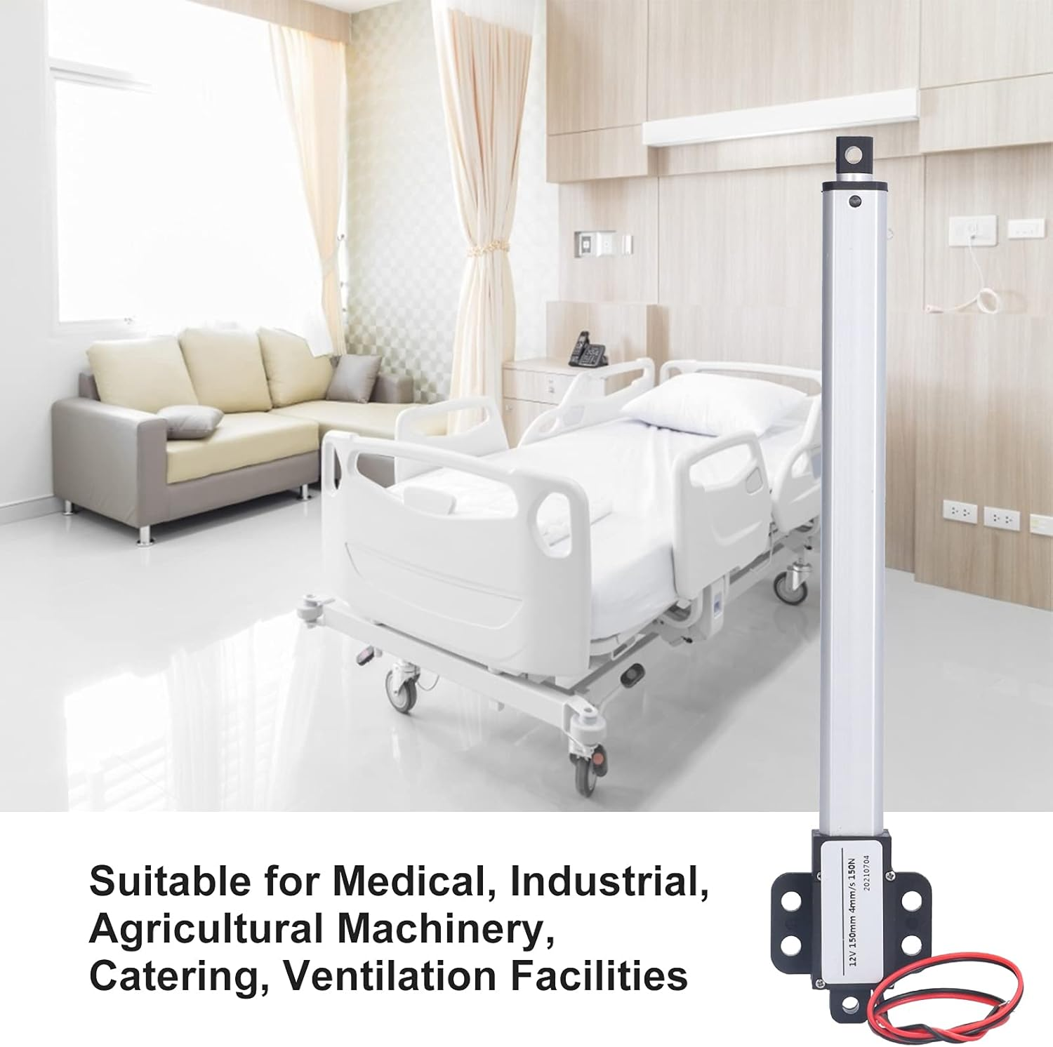 Mini Linear Actuator, 12V 150Mm Stroke High Speed Electric Micro Linear Actuator, Built in Limit Switches Low Noise Short Circuit Mini Electric Linear Actuator for Robot (Stroke 150Mm-8Mm/S-70N) image number 4