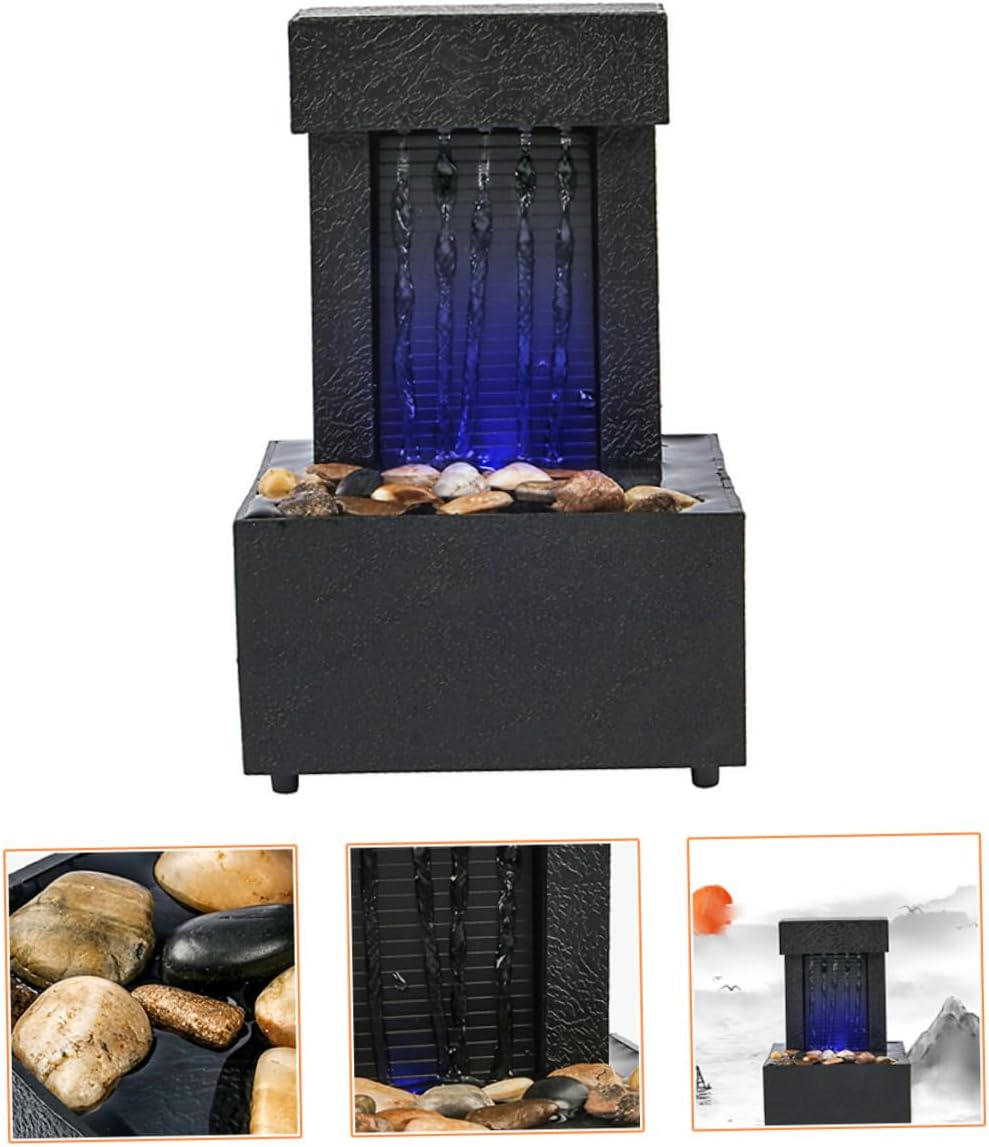 RORPOIR Small Indoor Water Fountain Led Decorative Fountain for Home Office Hotel image number 6