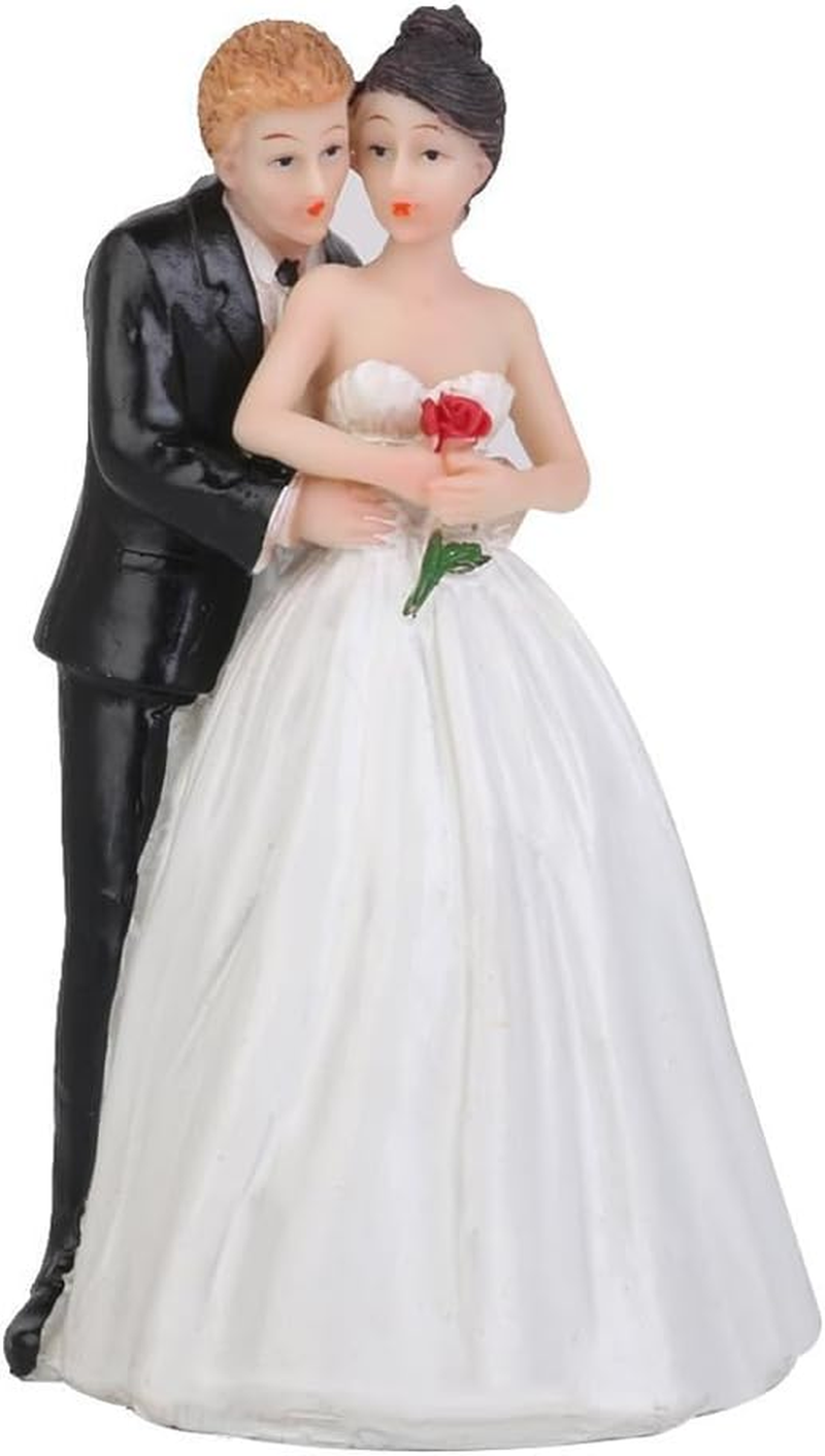 Ibasenice Wedding Couple Ornament Wedding Couple Sculpture Bride Resin Couple Decoration Wedding Cakes Decor Couples Bride and Groom Figures Wedding Decor Crafts Lovers Romantic
