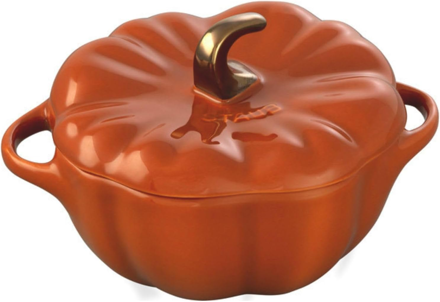 Staub 40508-548 Pumpkin Cocotte 40508-548 Pumpkin Cocotte 40508-548 Black Ceramic Heat Resistant Ceramic Microwave Safe