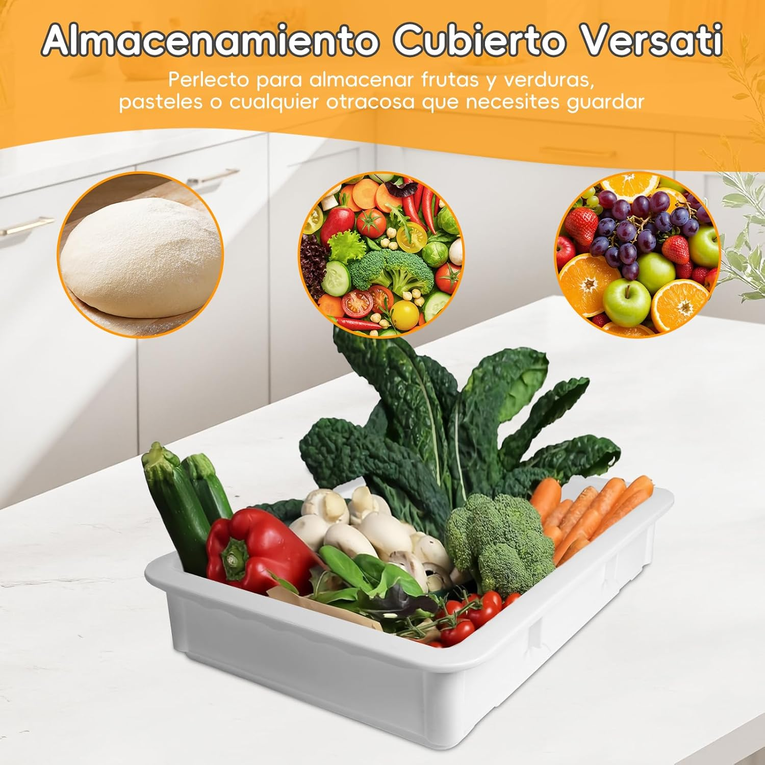 4-In-One Dough Proofing Box Set &ndash; Food-Grade Stackable Pizza Dough Proofing Containers with Lids for Home Baking Sourdough, Pastry (48 * 34 * 21Cm)