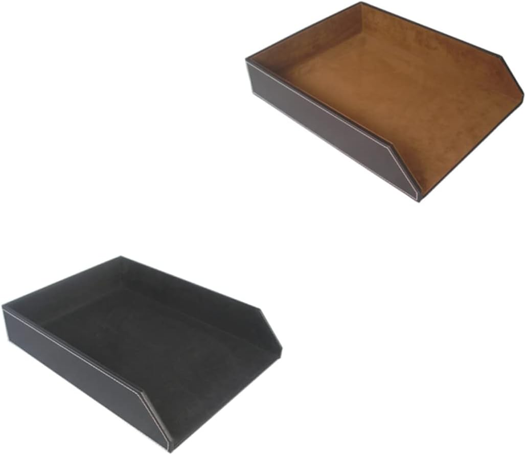 A4 Paper Storage Tray File Document Organizer Black Single-Layer Desktop File Holder Tray for Home School Office Desk Accessories image number 1