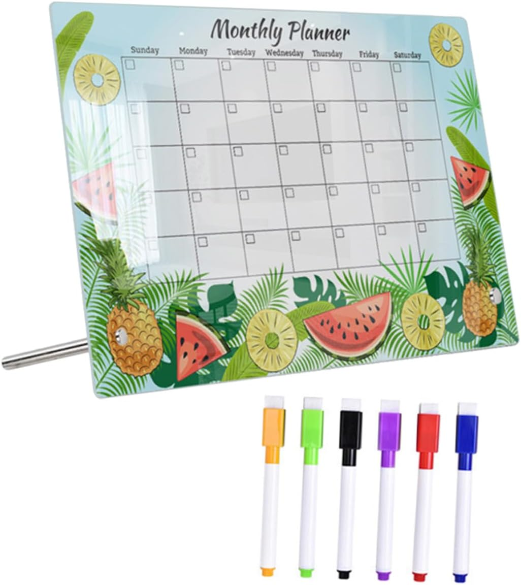 PLAFOPE Home Acrylic Message Board School Acrylic Note Board Dry Erase Eraser Duster Magnetic Erasable Note image number 6