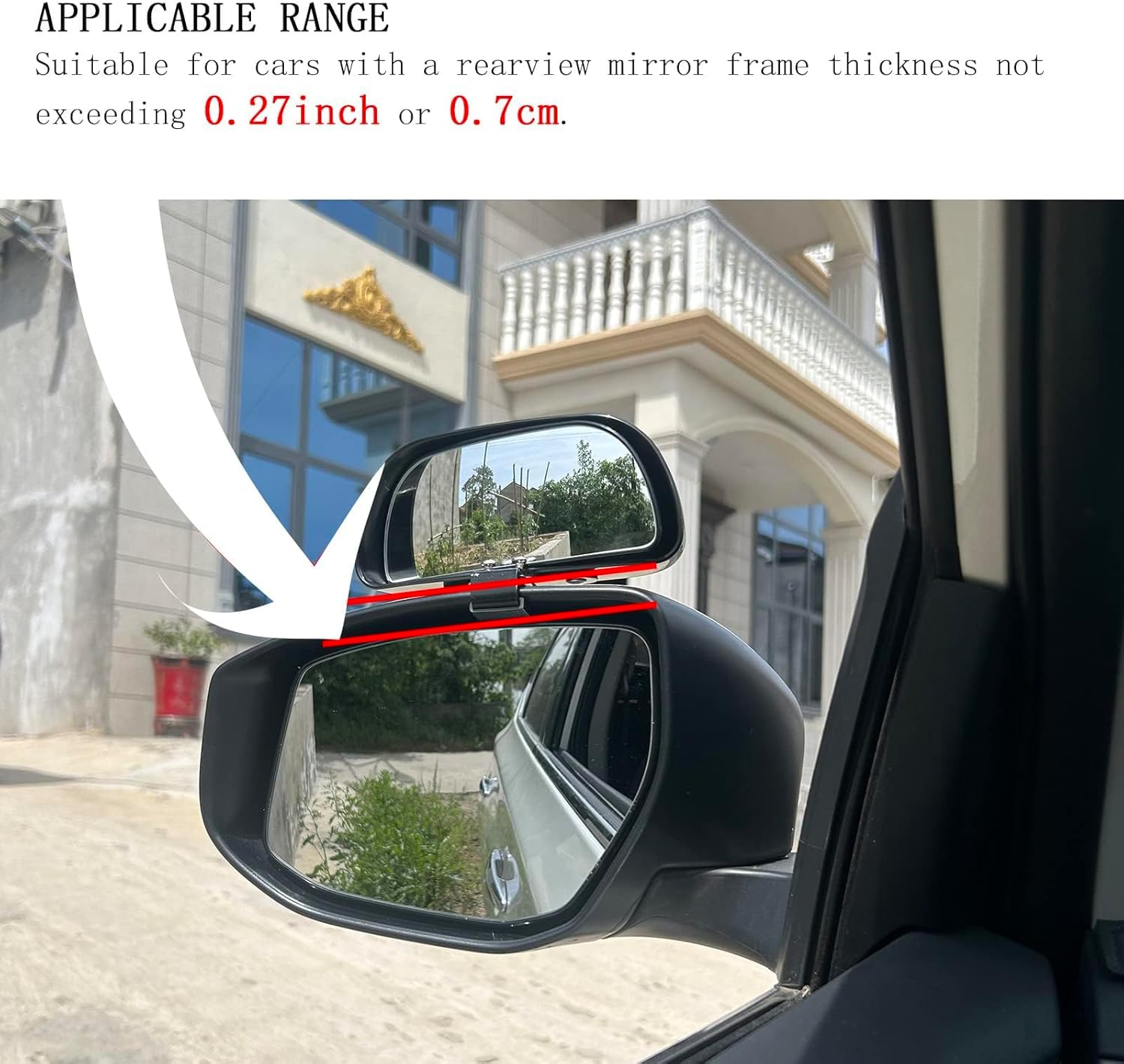 Blind Spot Mirror for Car, Rectangle Rear View HD Glass Wide Angle Mirror, Auto Interior Baby Mirror for Cars Trucks Suvs Rvs Accessories image number 6