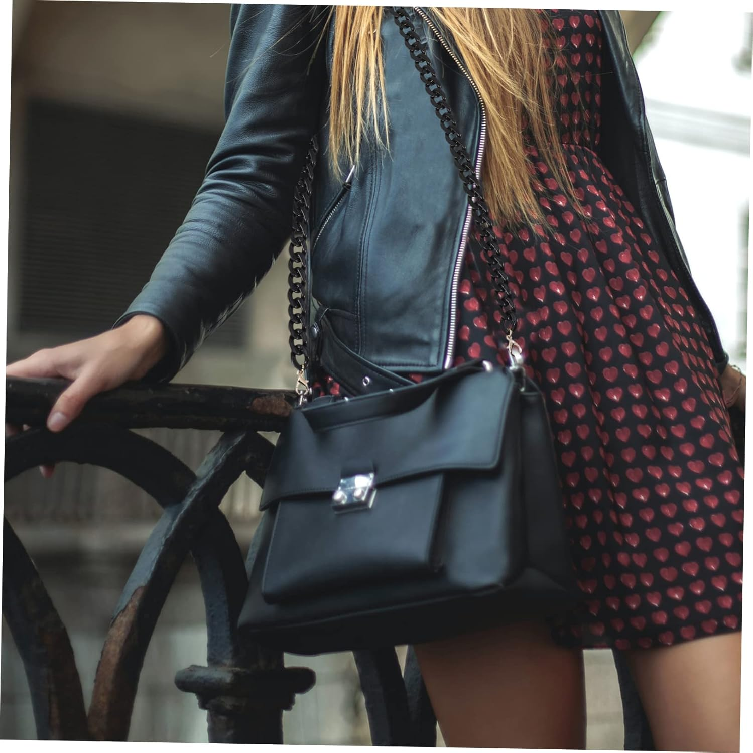 CHILDWEET DIY Bag Chain Small Fish Bone Chain Purse Decorative Replacement Strap for Handbag image number 2