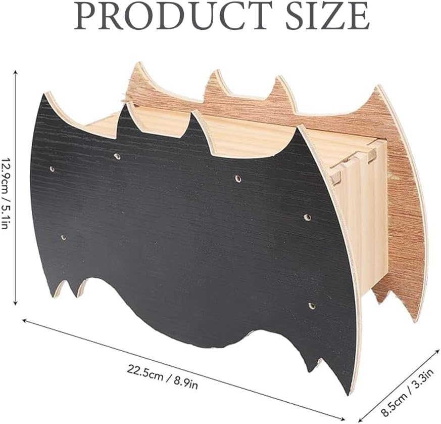 LSHPG 1 PCS Bat House,Handcrafted Wooden Weather Proof Easy Bat House Kit Bat,Bat Shaped Bat Shelter, for Outdoors and Attracting Bats image number 5