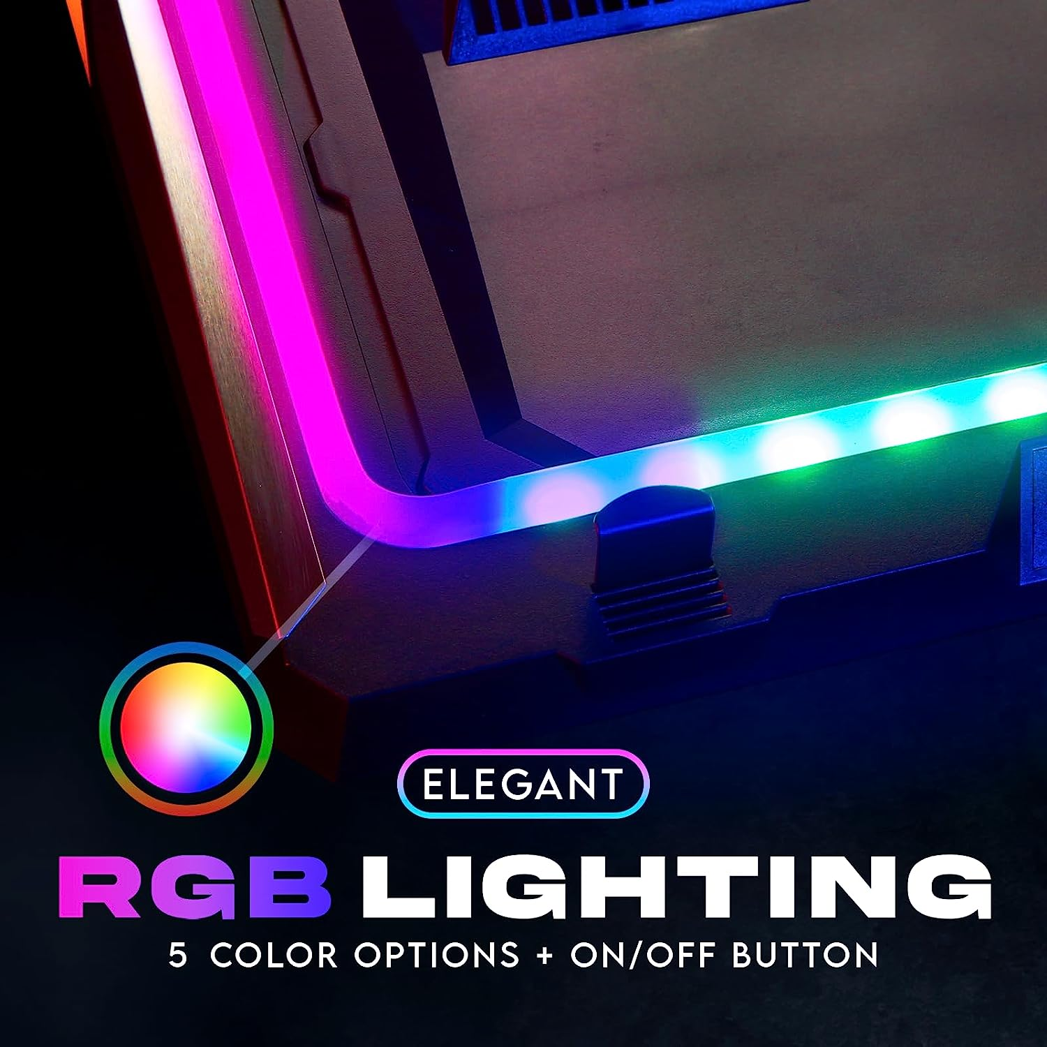 Klim Mistral Laptop Cooling Pad - New - Powerful Turbo-Laptop Fans (4500 RPM) - Rubber Seal and Dust Filters for Maximum Performance - Gaming Laptop Cooler to Avoid Overheating - 15.6-17.3 Inch