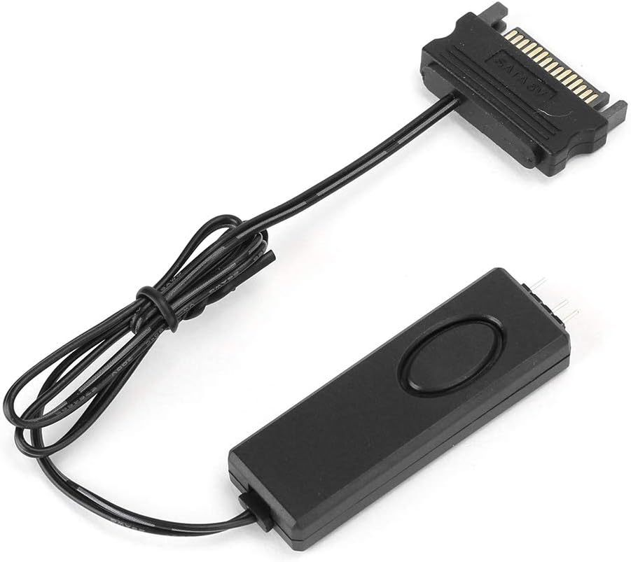 Desktop Computer ARGB Controller,Pin Power Remote Control for 3Pin 5V LED Lighting, RF Remote Control, 5V ARGB Equipment (Black) image number 2