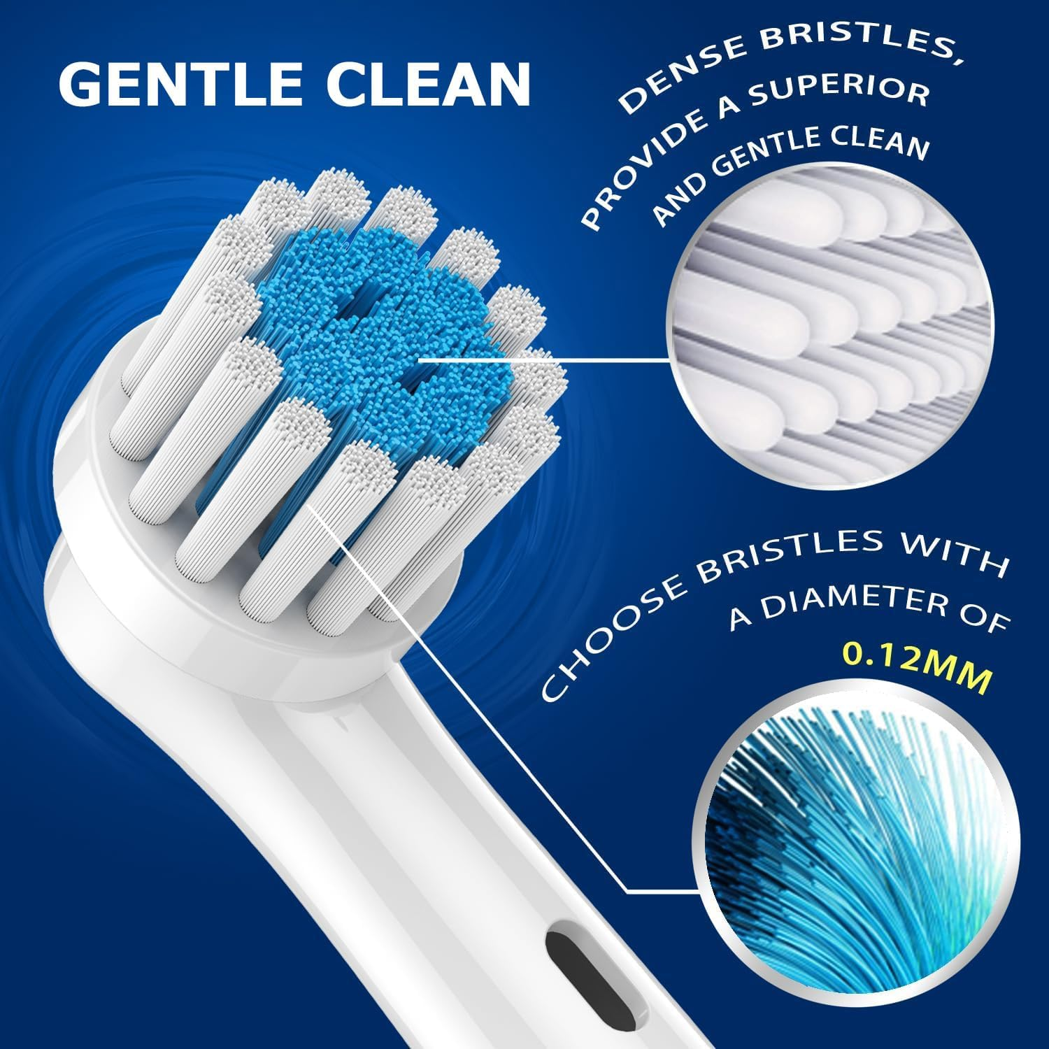 Soft Sensitive Toothbrush Heads Compatible with Oral B Pro Toothbrush, Fit Vitality Plus, Pro 700 100 300 2000, Replacement Brush Heads Soft Sensitive for Gentle Gum Care