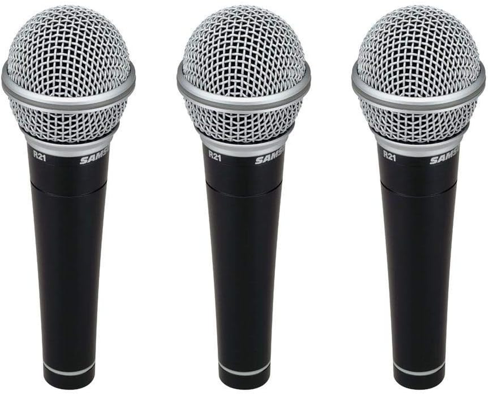 Samson 29/R21 R21 Handheld Supercardioid Dynamic Microphone 3 Pack