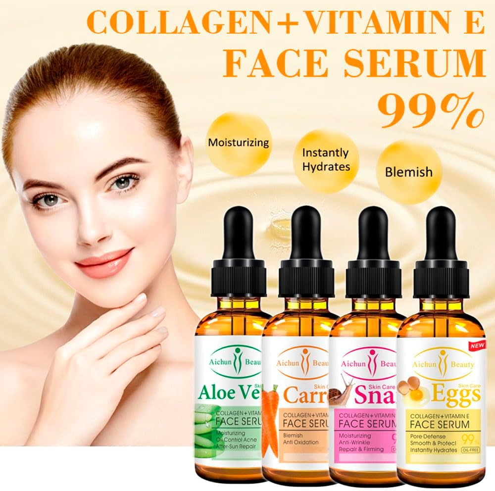 Aichun Beauty Serum 99% Vitamin E Collagen Face Whitening Lifting Smoothing Oil Control Acne Perfecting Primer 4 Type image number 3