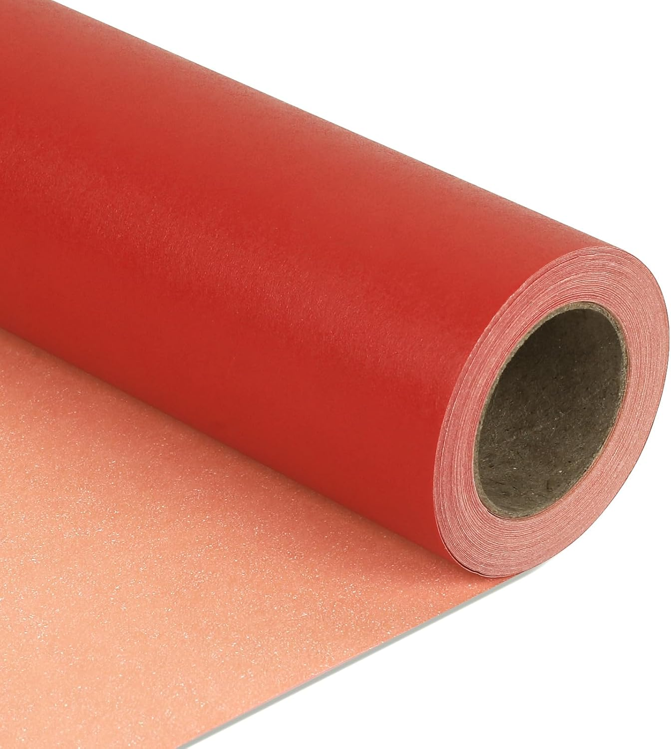 NESCCI Orange Matte Wrapping Paper,Solid Color Pearly-Lustre Paper,Gift Wrapping Paper,Perfect for Wedding,Valentine'S Day,Birthday, Christmas,Baby Shower,Diy Bouquet (17 Inches X 32.8 Feet) image number 1