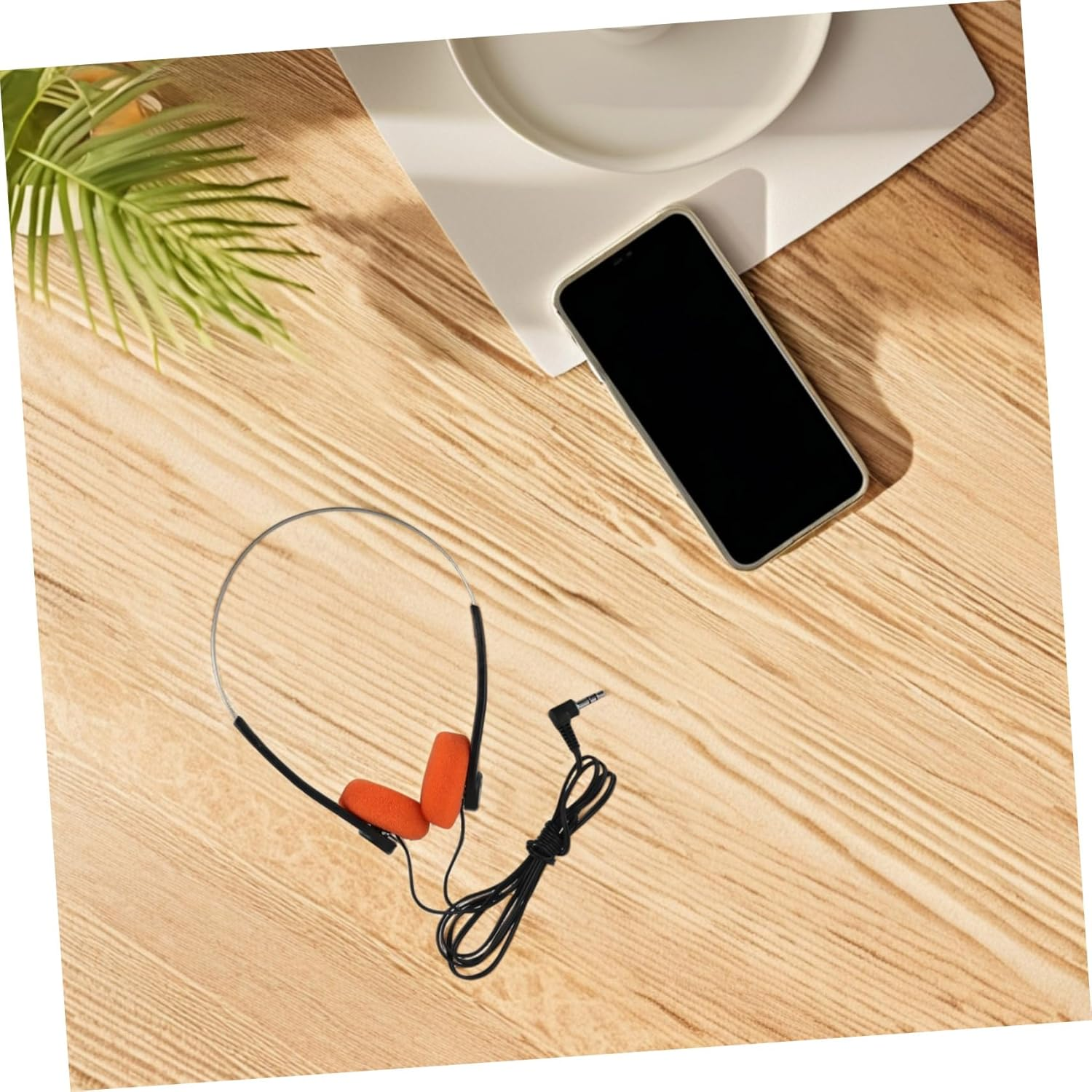 Happyyami Portable Lightweight Ear Headphones for Adjustable Headband Comfortable Fit Retro Design School Travel Classroom Use image number 6