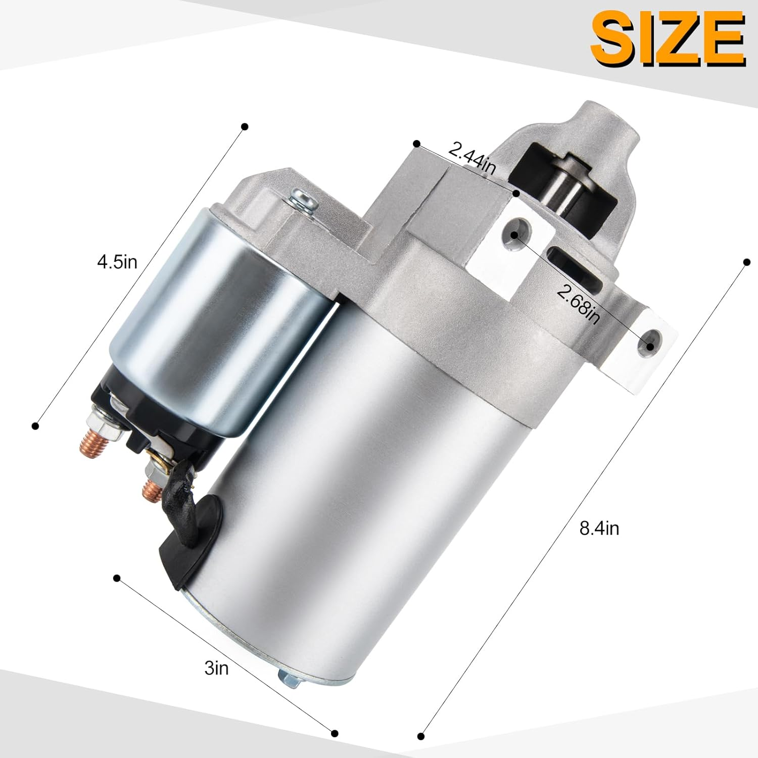 Starter for Kohler 2509808 2509809 2509811 8000335 15 16 17 18 20 21 22 23 25 26 27 28 30 31 HP, 10 Teeth Starter Motor Replacement for John Deere Toro Cub Cadet 2176-5252 M48-60 LT GT Zforce image number 2