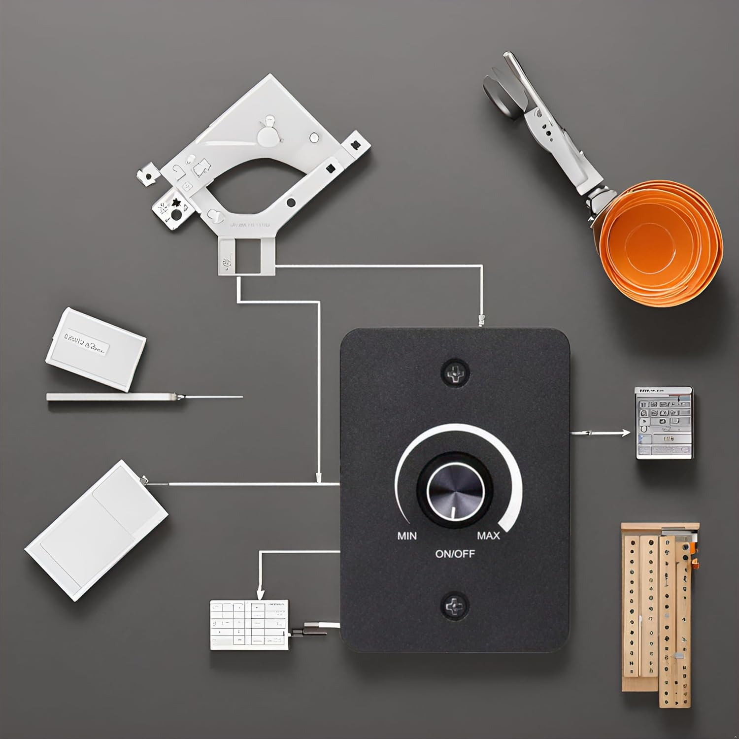 Clearhill DC 12V 5A High Side PWM LED Dimmer Switch, 70Mm X 50Mm,3 Wire Stepless Dimmer for RV, Boat, Truck, Trailer Lights (Black)