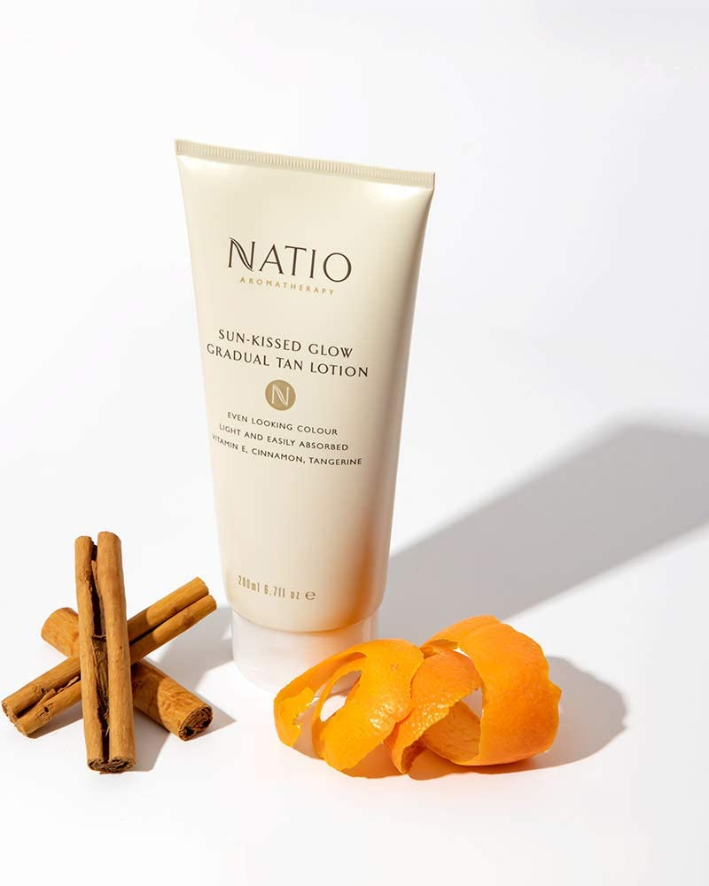 Natio Australia Sun-Kissed Glow Gradual Tan Lotion 200Ml - Hydrating Self Tanning Lotion for a Natural Glow - Fair to Medium Natural Bronzing Cream - Made in Australia
