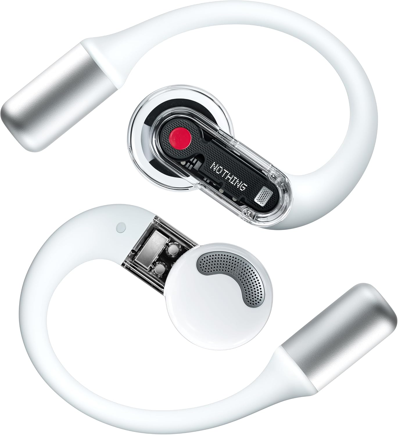 Nothing Ear (Open) Open-Ear Headphones with Two Microphones and AI Clear Voice, Open Sound Technology, IP54 Dust and Water Resistant, 30 Hours Playback and Extended EQ - White image number 6